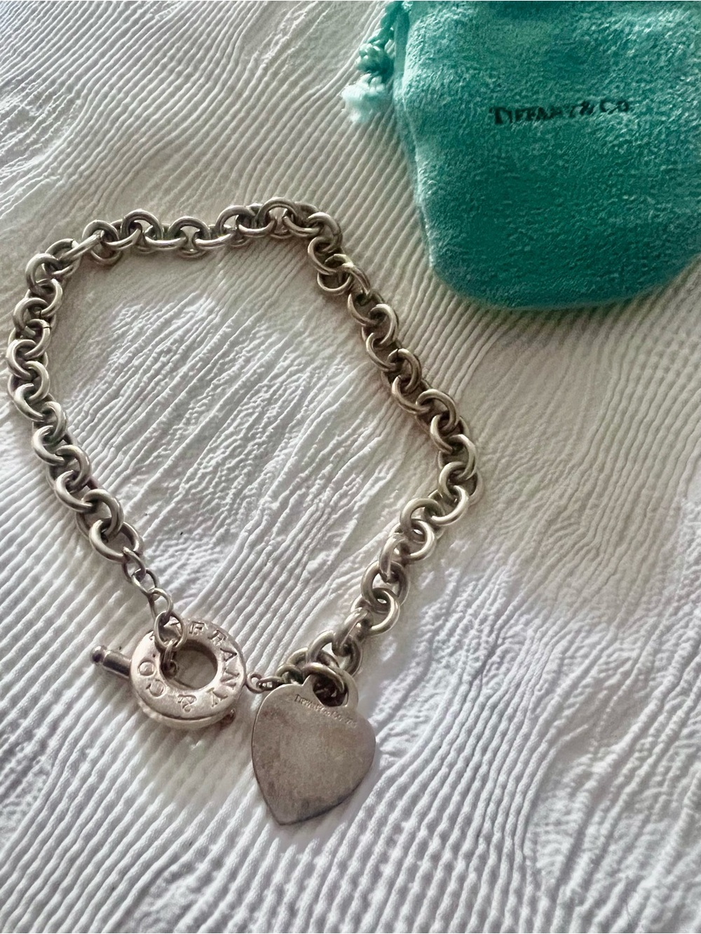 Rare Vintage Tiffany & Co. Silver Heart Toggle Choker
